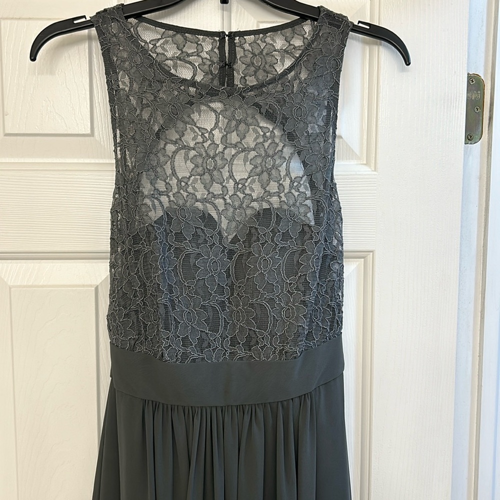 Gray bridesmaid dress